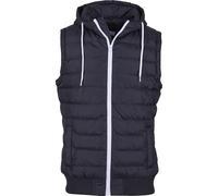 Urban Classics Small Bubble Hooded Veste Gilet, Multicolore (Blk/Wht 50), S Uomo