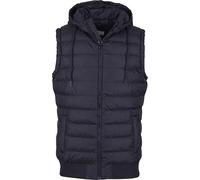 Urban Classics Small Bubble Hooded Veste Gilet, Nero/Nero, S Uomo
