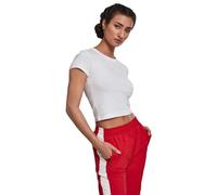 Urban Classics Maglia Elasticizzata da Donna in Jersey Cropped T-Shirt, Bianco, XXXL