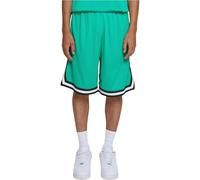 Urban Classics Stripes Mesh Shorts Pantaloncini, Ferngreen/Black/White, S Uomo