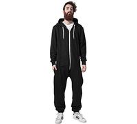 Urban Classics Sweat Jumpsuit Uomo Overall nero 63% cotone, 37% poliestere Baggy