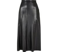 Urban Classics Synthetic Leather Midi Skirt, Gonna, Donna, Nero (Black), XS