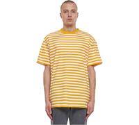 Urban Classics T-Shirt a Righe Regolari, Bianco/Magicmango, M Uomo