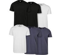 Urban Classics Basic Tee 6-Pack, T-Shirt Uomo, Nero/Bianco/Bianco/Nero/Nero/Verde Vy, XXL