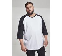 T-shirt Urban Classic contrat 3/4 leeve raglan Blanc 2XL