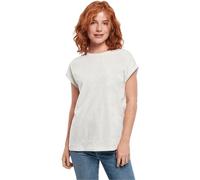 URBAN CLASSICS t-shirt da Donna con Manica Arrotolata, Maglietta a Maniche Corte da Donna in Cotone, Tee Shirt con Scollo Rotondo e Spalle Arrotondate, Colore: Rosso Ciliegia, Taglia: XXL