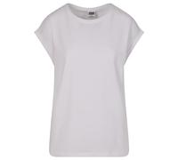 Urban Classics T-shirt donna manica arrotolata cotone scollo rotondo Rosso Ciliegia XXL