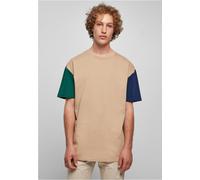 Urban Classics T-Shirt Organica Oversize Colorblock, Beige Tinta Unita, M Uomo