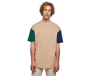 Urban Classics T-Shirt Organica Oversize Colorblock, Beige Tinta Unita, M Uomo