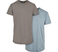 Urban Classics T-shirt Pre-Pack Shaped Long Tee 2-Pack asphalt/dustyblue S Grigio