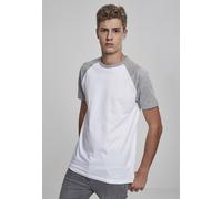 Urban Classics T-shirt Raglan Contrast Tee White/Grigio 5XL Bianco