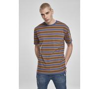 Urban Classics T-shirt Tinta in filo Oversized Board Stripe Tee Burnedred/Vintageblue M Rosso