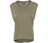 Urban Classics Ladies Shoulder Zip Hilo Tee T-Shirt, Verde (Olive 176), S Donna