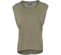 Urban Classics Ladies Shoulder Zip Hilo Tee T-Shirt, Verde (Olive 176), S Donna