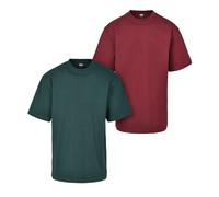 Urban Classics Tall Tee 2-Pack Uomo T-Shirt Cotone Jersey Rundhalsstampaschnit