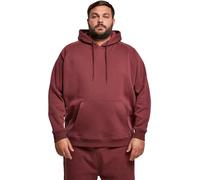 Felpa con cappuccio Urban Classics blank- taglie forti Rouge 5XL