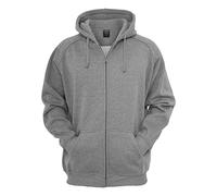Urban Classics Felpa con cappuccio e cerniera, Felpa con Cappuccio, Uomo, Grigio (Grey), S