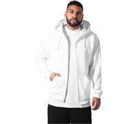 Urban Classics TB014C-Zip Hoody, Felpa con Cappuccio Uomo, Bianco, XS