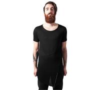 Urban Classics Tb1226-long Open Edge Front Zip Tee T-Shirt, Nero, XS Uomo