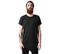 Urban Classics Tb1227-asymetric Long Tee Magliette Lunghe, Nero, XS Uomo