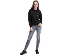 URBAN CLASSICS Felpa con Cappuccio Donna Invernale, Pullover Caldo Manica Lunga, Maglione Pesante per Ragazza, Colore black, Taglia L
