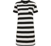 Urban Classics Tb3637-ladies Stripe Boxy Tee Dress Vestito, Nero/Bianco, XS Donna