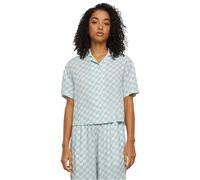 Urban Classics Tb4365-ladies Viscose Resort Shirt T, Oceanbluecheck, XXL Donna
