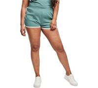 Urban Classics Ladies Organic Interlock Retro Hotpants Pantaloncini, paleleaf/White, 5XL Donna