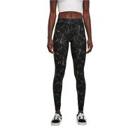 Urban Classics Ladies Soft Aop Leggings, Pantaloni Donna, Nero (Black Marble), XXL