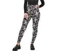 Urban Classics Ladies Soft Aop Leggings, Pantaloni Donna, Nero (Black Rose), M