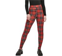 Urban Classics Ladies Soft Aop Leggings, Pantaloni Donna, Rosso (Red Check), 4XL