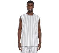 Urban Classics Tb6679-striped Mesh Tanktop Canottiera, Bianco, S Uomo
