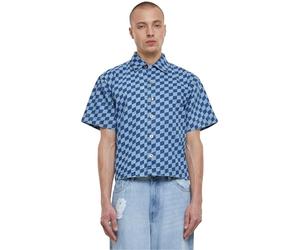 Urban Classics Tb6694-laser Check Printed Boxy Shirt Camicia, Bluelasercheck, XXXXXL Uomo