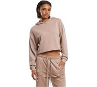 Urban Classics Tb6854-Felpa da Donna Oversize Cropped Light Terry con Cappuccio Maglia di Tuta, Rosone al Tramonto, XS