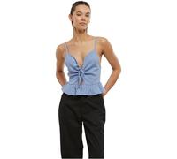 Urban Classics Tb6871-ladies Waffle Pique Ruffle Top T-Shirt, Blu Polvere, 5XL Donna