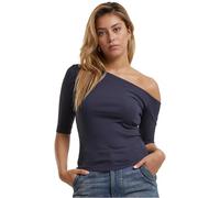 Urban Classics Tb7096-ladies Organic Asymmetric Rib Tee T-Shirt, Blu Navy, XL Donna
