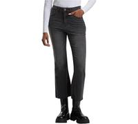 Urban Classics Tb7103-ladies Cropped Flared Denim Pants Jeans, Nero Délavé, 33 Donna
