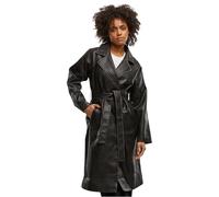 Urban Classics Tb7183-ladies Vintage Leather Trenchcoat Cappotto, Nero, L Donna