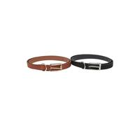 Cintura sottile in pelle sintetica e velluto donna Urban Classics (x2) Noir L/XL