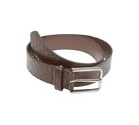 Urban Classics Tb7217-woven Embossed Synthetic Leather Belt Cintura, Marrone/Argento, S/M Uomo