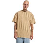 Urban Classics Tb7311-printed Pinstripe Tee T-Shirt, Beige Unione/Bianco/Nero, S Uomo