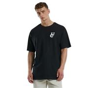 Urban Classics Tb7552-uc Weavy Logo Heavy Oversized Tee T-Shirt, Nero, L Uomo