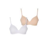 Urban Classics Tb7654a-ladies Basic Padded Bra 2-Pack, Bianco e Nude, 3B Donna