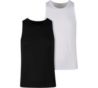 Urban Classics Tb7685b-bamboo Basic Tank Top 2-Pack T-Shirt, Nero e Bianco, L Uomo