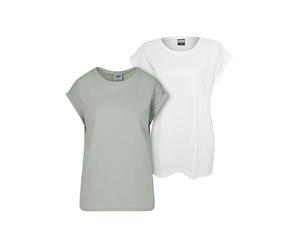 Urban Classics Tb771a-ladies Extended Shoulder Tee 2-Pack T-Shirt Donna