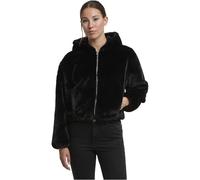 Urban Classics Tb7934-ladies Full Zip Faux Fur Hoodie Felpa con Cappuccio, Nero, XS Donna