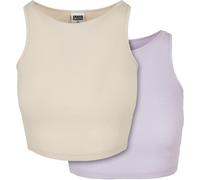 Urban Classics Top a costine da donna 2 pezzi 3XL Beige