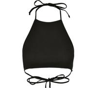 Urban Classics Top a costine da donna con taglio a trapezio, nero S Nero