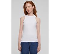 Urban Classics Canottiera Racer Back Rib Top Donna Bianco
