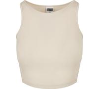 Urban Classics Canottiera Cropped Blanc, cotone fresco a costine, tinta unita Donna M